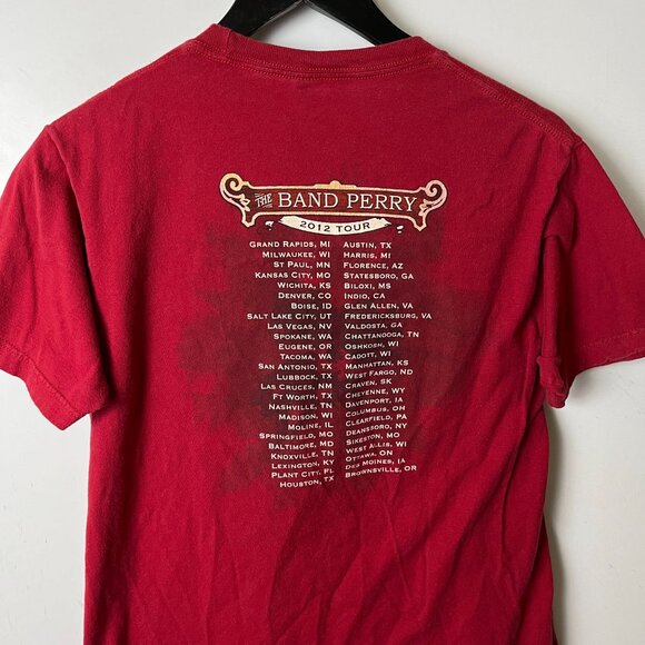 The Band Perry 2012 Graphic Tee Small Red Ringspun Cotton Unisex Fit - Picture 16 of 16
